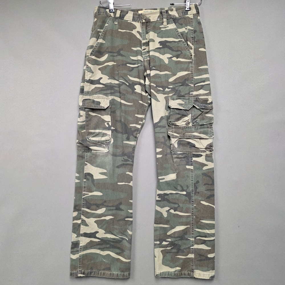 Wrangler Jeans Co Mens Camo Cargo Pants 30x30 Woodland Camouflage 70BRW4M